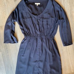 Navy waist fitting lightweight dress